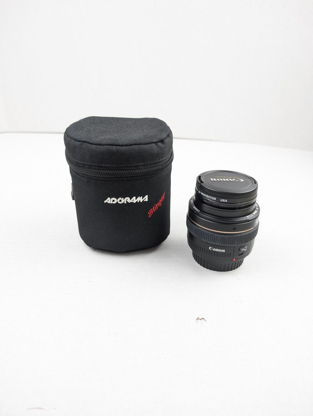 Canon EF 50mm f/1.4 USM Lens Tiffen UV Filter Caps Case Tested